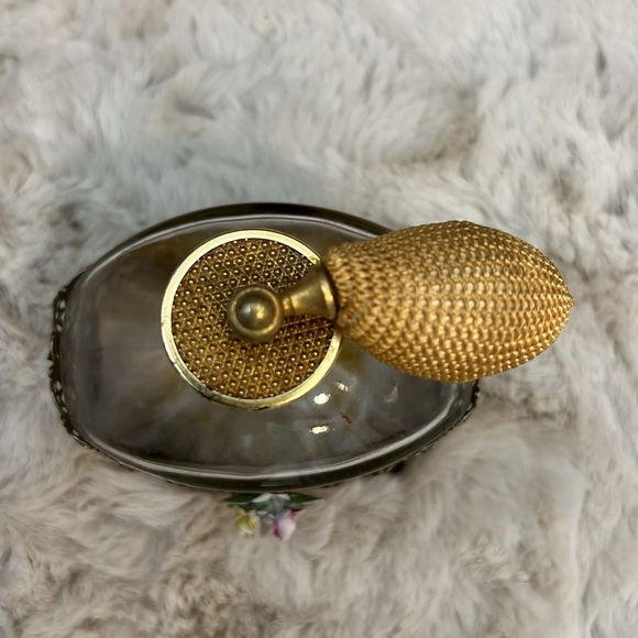 Vintage 1930”s refillable glass perfume bottle with atomizer - Picture 6 of 8